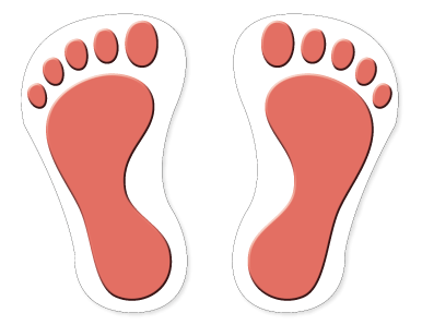 Sticker Feet  |  Human Feet " Simple Feet " - Hero Ground Zero