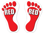 Sticker Feet  |  For Kids Feet "Red Feet" - Hero Ground Zero