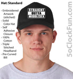 Straight Outta Middlesex - Black - (Hats & Specialty) - EMB-1001 - Hero Ground Zero