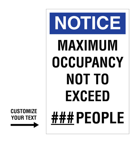 CUSTOM Poster/Sign - Max Occupancy V3