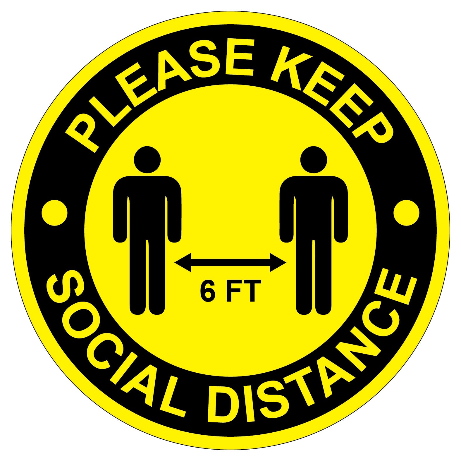 Floor/Wall Decal - Social Distance V1 – Hero Ground Zero