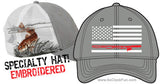 Special Edition Hat -USA FLAG with Fishing Pole - EMB-1009B - Hero Ground Zero