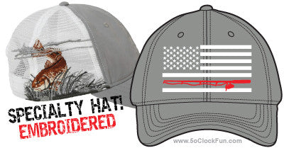 Special Edition Hat -USA FLAG with Fishing Pole EMB-1009B – Hero