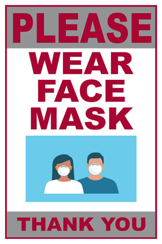 Poster/Sign - Please Wear Face Mask V1