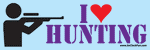 Bumper Sticker - I Love Hunting - BMP-2715 - Hero Ground Zero