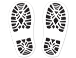 Sticker Feet  |  Shoe Feet " Trucker Tracks " - Hero Ground Zero