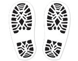 Sticker Feet  |  Shoe Feet " Trucker Tracks " - Hero Ground Zero