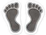 Sticker Feet  |  Human Feet " Sidewalk Stomp " - Hero Ground Zero