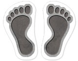 Sticker Feet  |  Human Feet " Sidewalk Stomp " - Hero Ground Zero