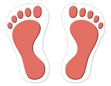 Sticker Feet  |  Human Feet " Simple Feet " - Hero Ground Zero
