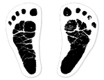 Sticker Feet  |  Human Feet " Ink Print " - Hero Ground Zero