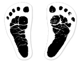 Sticker Feet  |  Human Feet " Ink Print " - Hero Ground Zero