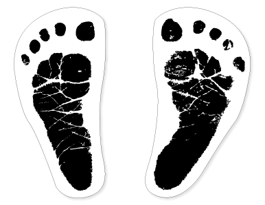 Sticker Feet  |  Human Feet " Ink Print " - Hero Ground Zero