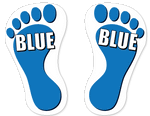 Sticker Feet  |  For Kids Feet "Blue Feet" - Hero Ground Zero