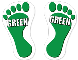 Sticker Feet  |  For Kids Feet "Green Feet" - Hero Ground Zero