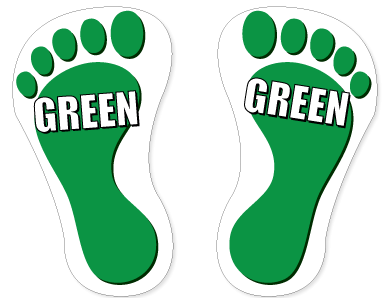 Sticker Feet  |  For Kids Feet "Green Feet" - Hero Ground Zero