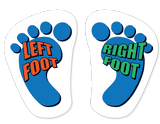 Sticker Feet  |  For Kids Feet "Left and Right" - Hero Ground Zero