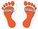 Sticker Feet  |  For Kids Feet "Orange Feet" - Hero Ground Zero