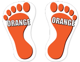 Sticker Feet  |  For Kids Feet "Orange Feet" - Hero Ground Zero