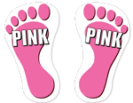 Sticker Feet  |  For Kids Feet "Pink Feet" - Hero Ground Zero