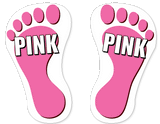 Sticker Feet  |  For Kids Feet "Pink Feet" - Hero Ground Zero