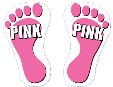 Sticker Feet  |  For Kids Feet "Pink Feet" - Hero Ground Zero
