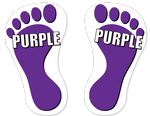 Sticker Feet  |  For Kids Feet "Purple Feet" - Hero Ground Zero