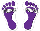 Sticker Feet  |  For Kids Feet "Purple Feet" - Hero Ground Zero