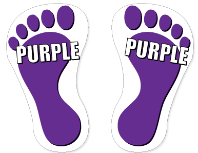 Sticker Feet  |  For Kids Feet "Purple Feet" - Hero Ground Zero