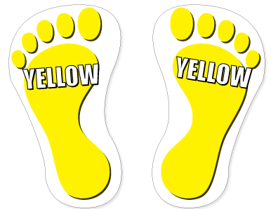 Sticker Feet  |  For Kids Feet "Yellow Feet" - Hero Ground Zero
