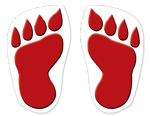 Sticker Feet  |  Monster Feet "The Wolfman" - Hero Ground Zero