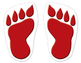Sticker Feet  |  Monster Feet "The Wolfman" - Hero Ground Zero