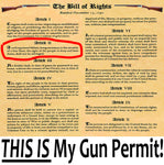 Shirt - Bill of Rights - This Is My Gun Permit - A-3108 - Hero Ground Zero