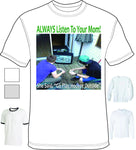 Shirt - Listen To Your Mom - Go Play Hockey Outside - A-3107 - Hero Ground Zero